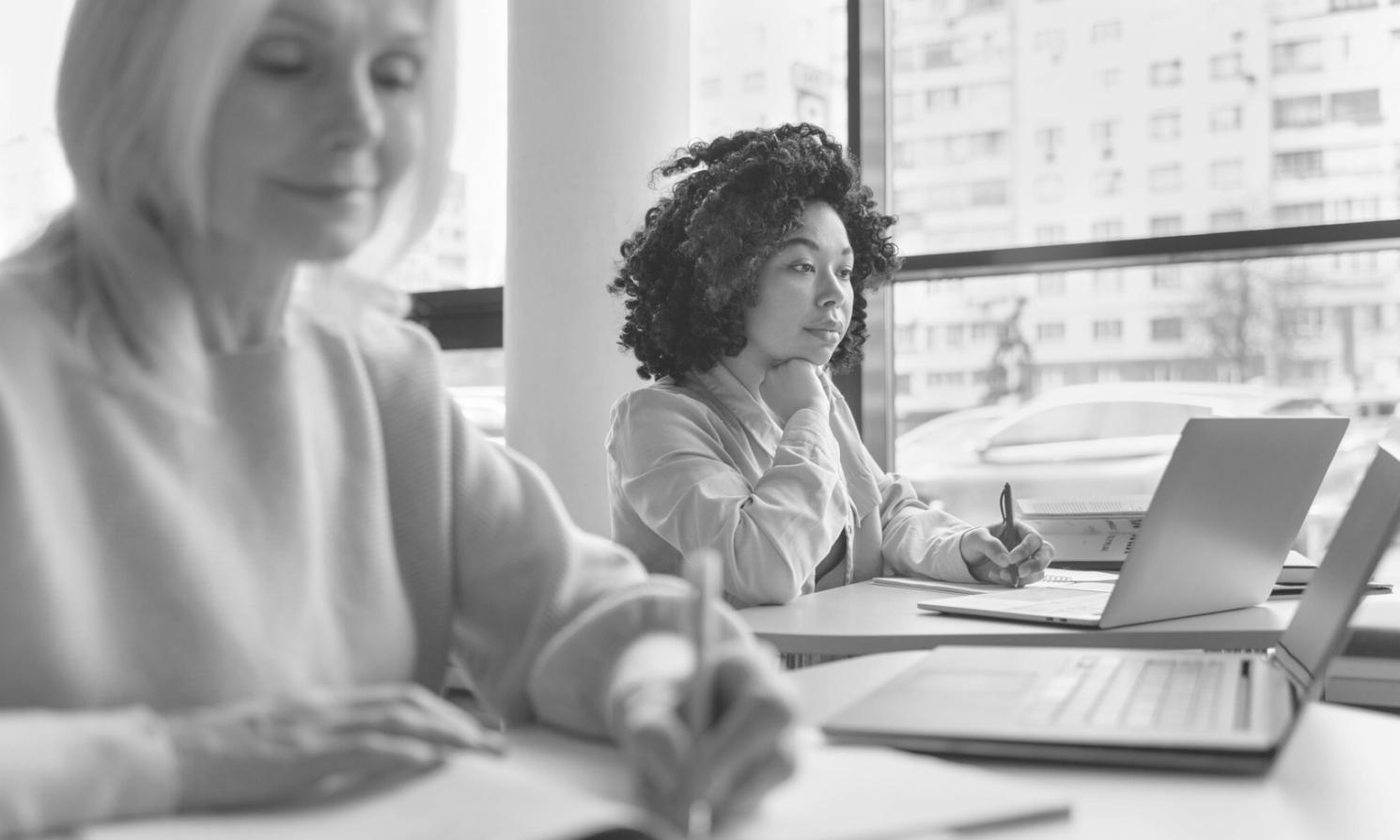 Students working through practical financial exercises